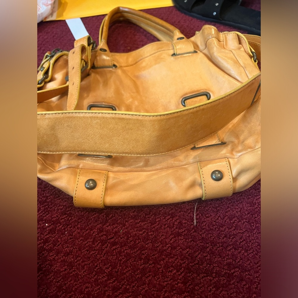 Theory bag 350 retail mustard yellow Multiple pockets HOST PICK - Picture 6 of 14